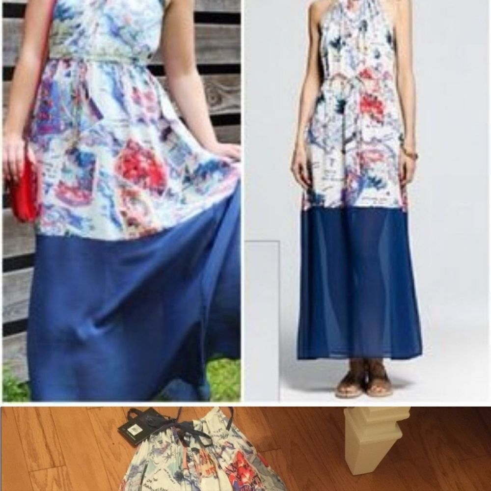 PeterSom hi-neck maxi dress